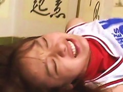 Naughty Japanese Cutie Gets Smothered With Cum
