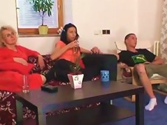 Mother In Law Fucks Him And His Wife Comes In