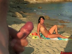 Perverted Wank Nerd Fucks My Cunt On The Hotel Beach