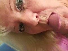 Old Bag In White Lingeie Rides Her Son In Law Cock